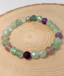 Alternative view of Florit Taşı Faset Kesim 8mm Unisex Bileklik (42570-tek)