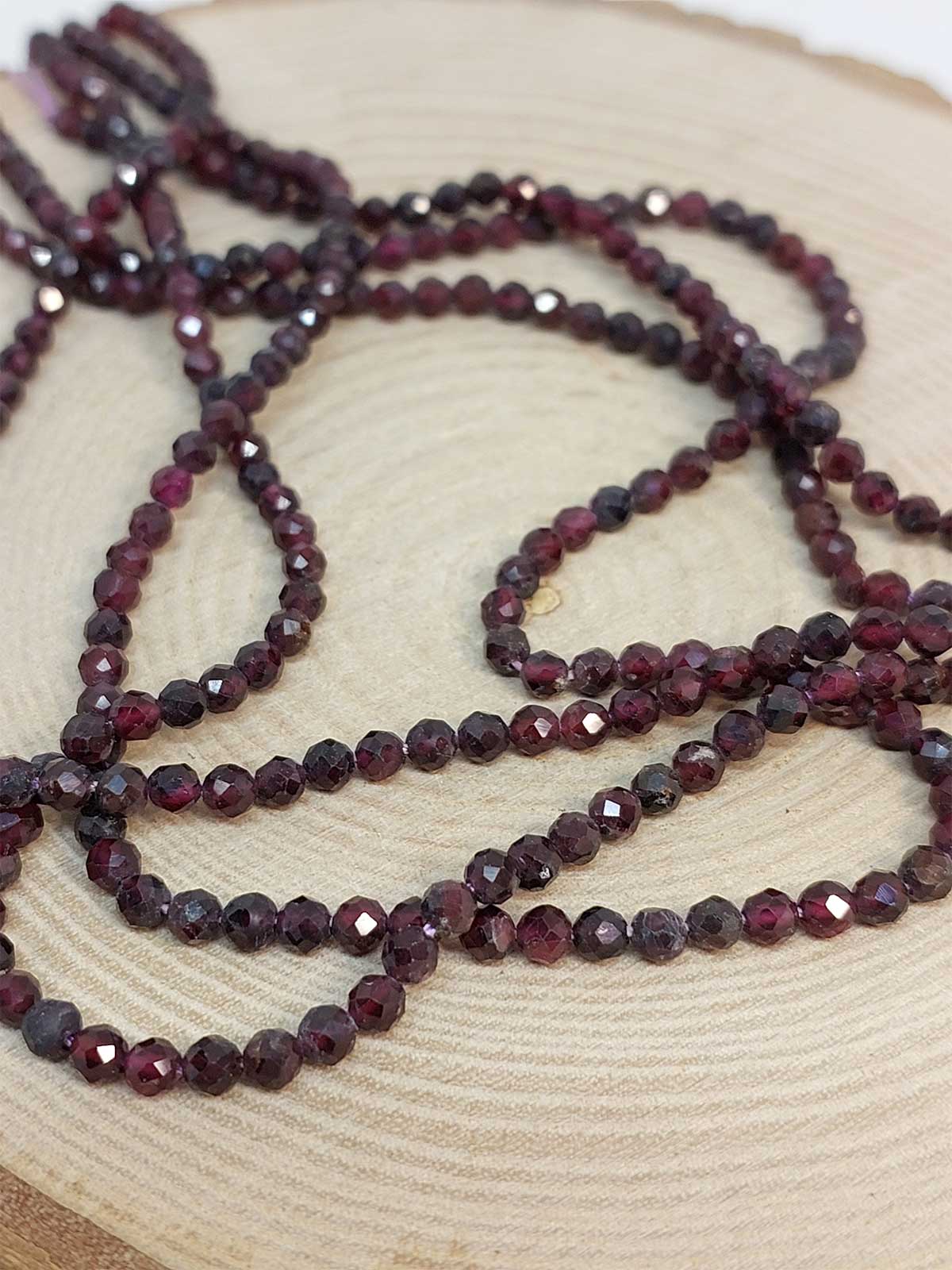 Lal (Garnet – Granat ) Taşı 3mm Kolye (Sabit Klipsli) - Görsel 7