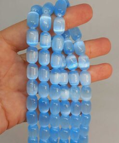 Renkli Selenit Taşı Kapsül Kesim Dizi 8.5*12mm (49208)