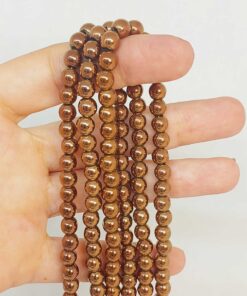 Hematit Taşı YARIM Dizi 6mm (48130) (18cm uzunluğundadır)