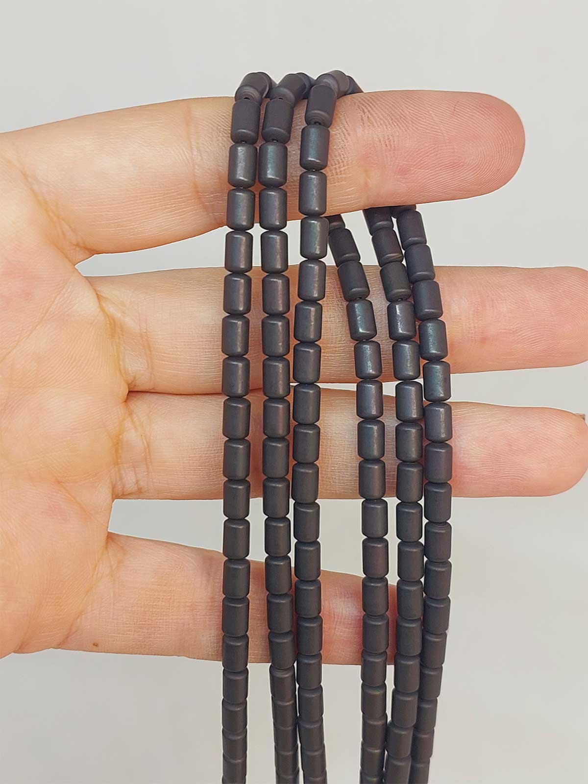 Hematit Taşı YARIM Dizi 4*5.5mm (48144) (18cm uzunluğundadır)