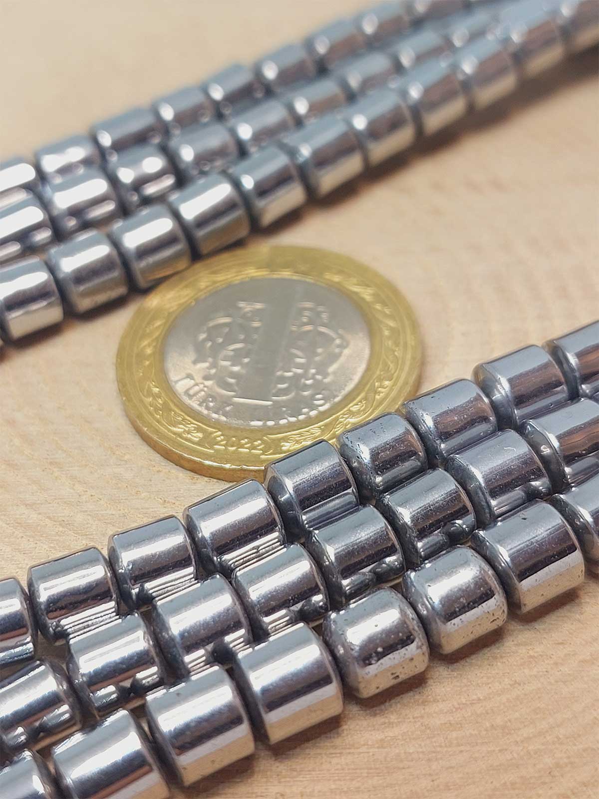 Hematit Taşı Dizi 6*6mm (48194) - Görsel 2