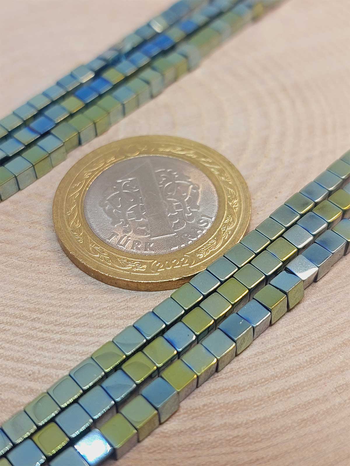 Hematit Taşı Küp Şekilli 3mm Dizi (48116) - Görsel 2