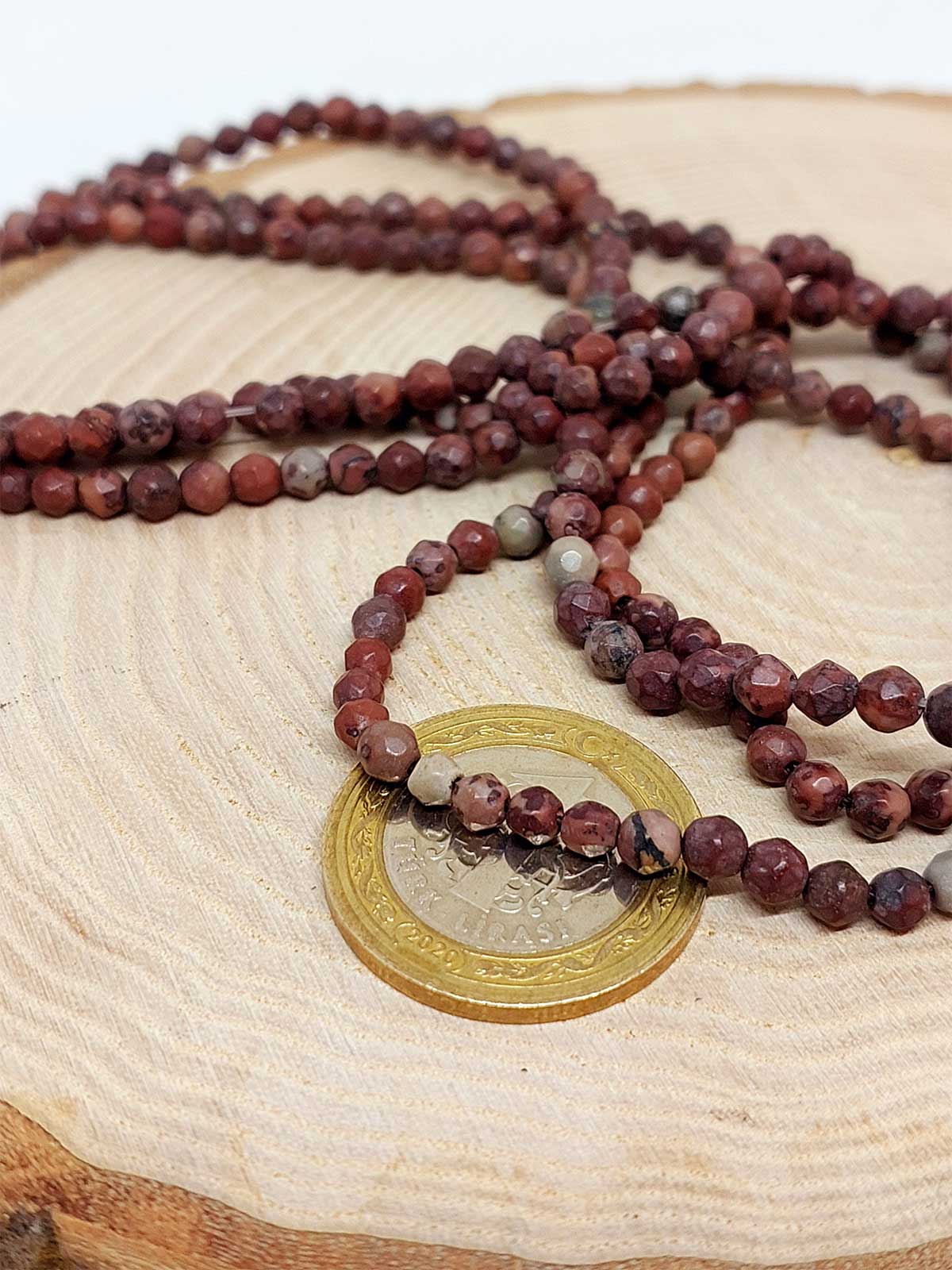 Jasper Taşı Faset Kesim Dizi 4mm (44525) - Görsel 2