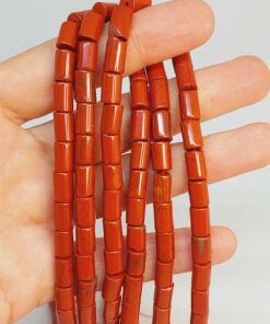 Çeyrek Dizi (9cm uzunluğundadır!) Jasper Taşı Silindir Kesim 5.5x7.5mm Çeyrek Dizi (49328)