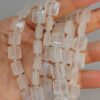 Çeyrek Dizi (9cm uzunluğundadır!) Kristal Kuvars Taşı Yandan Oyuklu Kare Kesim 10x10mm Çeyrek Dizi (49556)