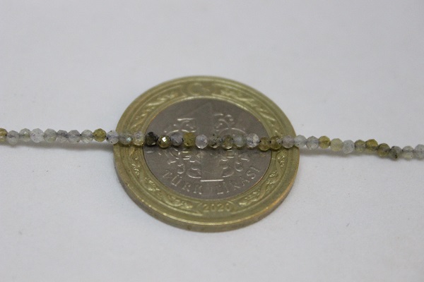 Labradorit Taşı YARIM Dizi 2mm (17cm uzunluğundadır) - Görsel 3