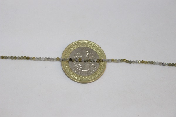 Labradorit Taşı YARIM Dizi 2mm (17cm uzunluğundadır) - Görsel 2