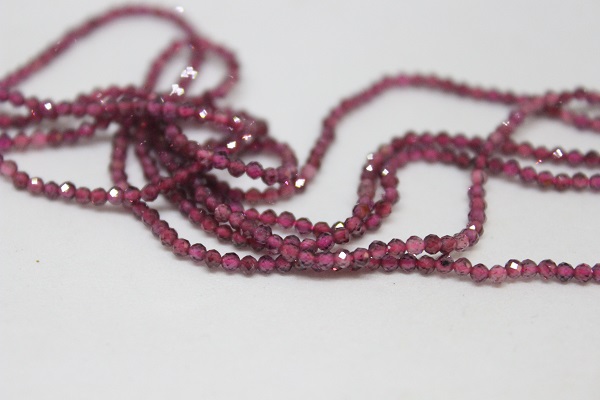 Lal (Garnet - Granat ) Taşı YARIM Dizi 2mm (17cm uzunluğundadır) - Görsel 7