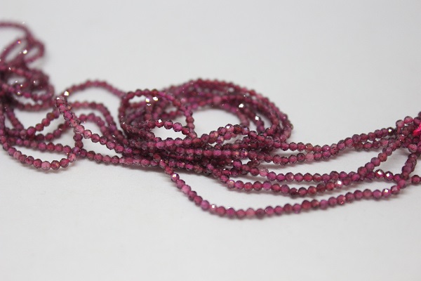 Lal (Garnet - Granat ) Taşı YARIM Dizi 2mm (17cm uzunluğundadır) - Görsel 6