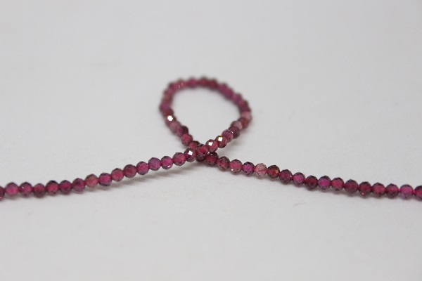 Lal (Garnet - Granat ) Taşı YARIM Dizi 2mm (17cm uzunluğundadır) - Görsel 3