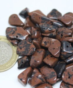 Delikli Kahverengi Obsidyen Taşı Mini Boy 50 adet