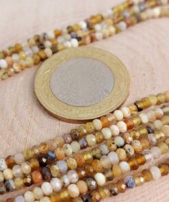 Alternative view of Opal Taşı Rondela Faset Kesim Dizi 2*2.5mm (45452) YARIM Dizi (17cm uzunluğundadır)
