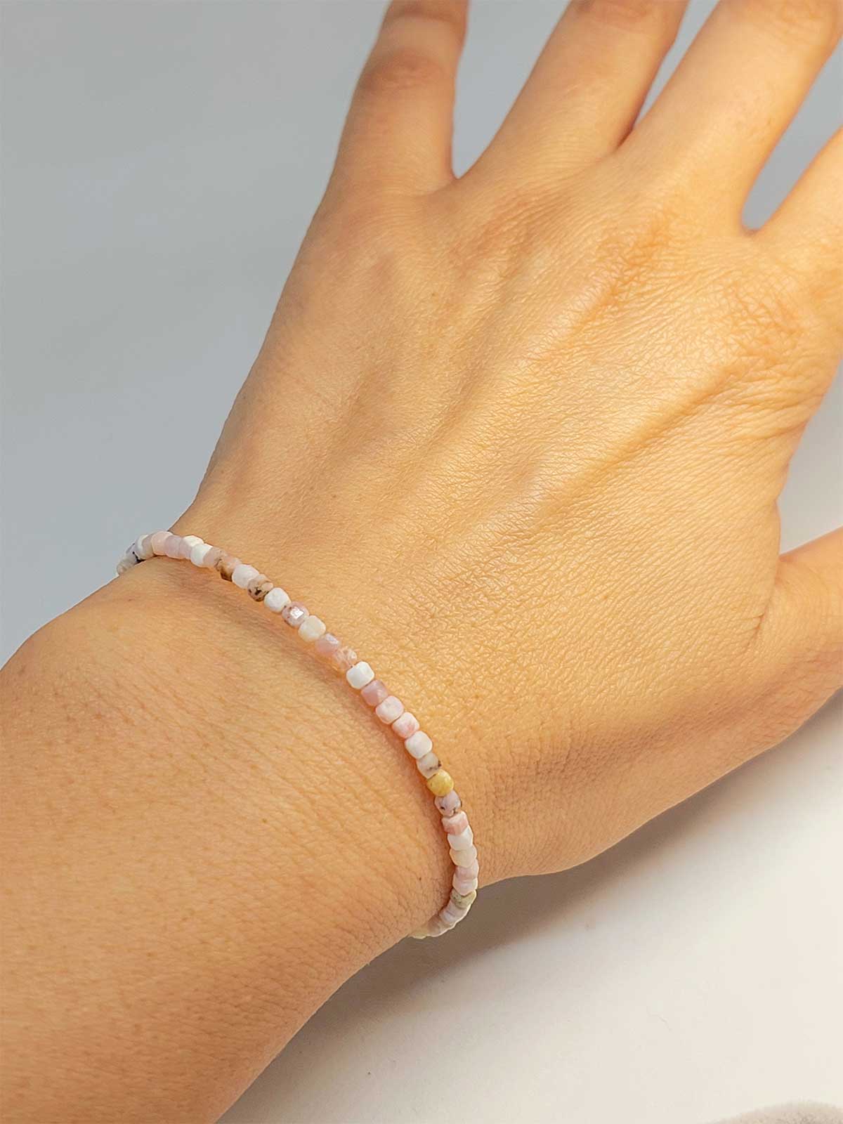 Opal Taşı Küp Şekilli 2.5mm Bileklik (45310) - Görsel 4