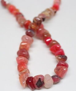 Çeyrek Dizi (9cm uzunluğundadır!) Akik Alacalı Açık Pembe Tımbıl Taşlar Çeyrek Dizi