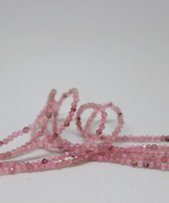 Pembe Kuvars Taşı YARIM Dizi 2mm (17cm uzunluğundadır)