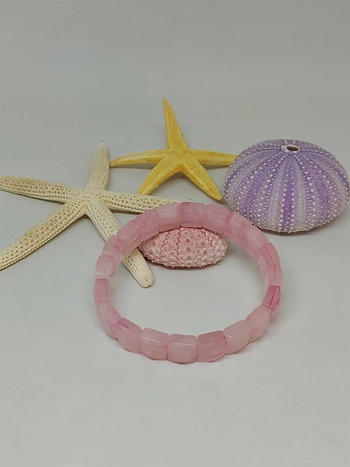 Pembe Kuvars Taşı Unisex Bileklik