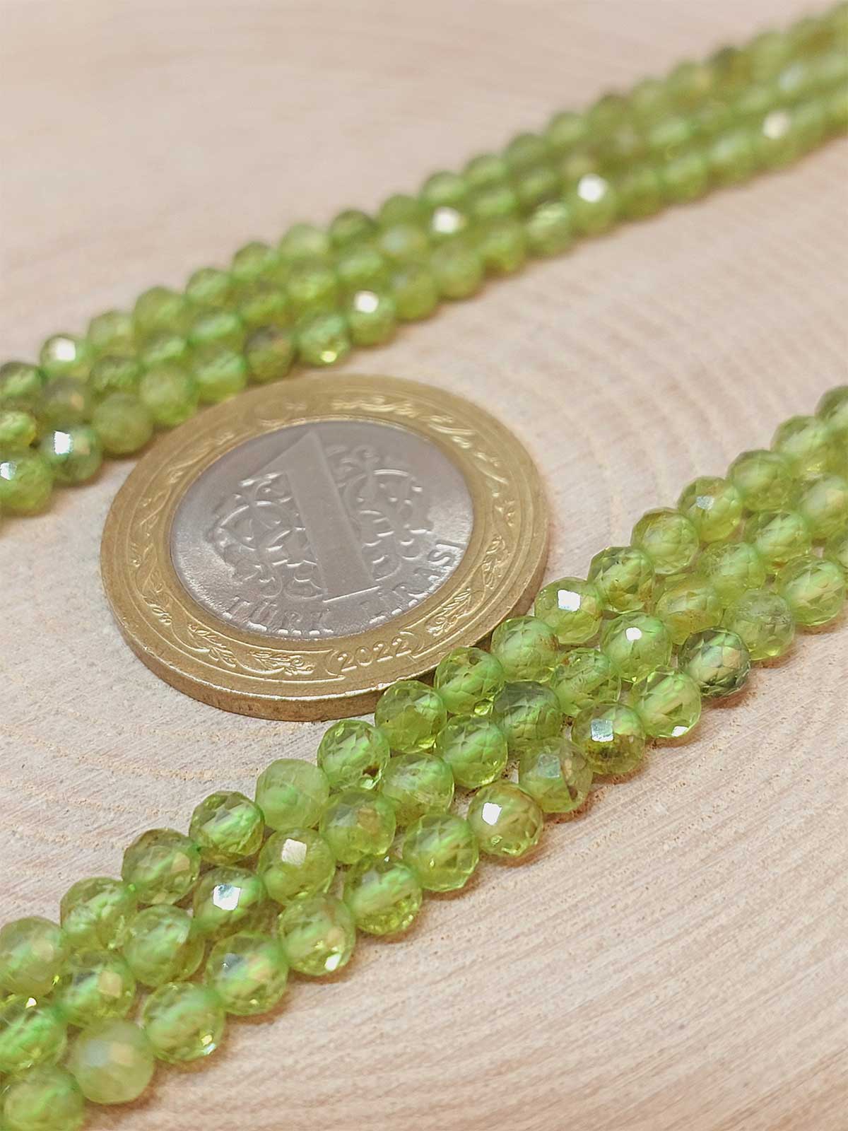 Peridot (Zebercet) Taşı Dizi 3.5mm (45946) - Görsel 2