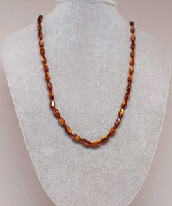 Sedef Karamel 5.5*11.5mm Kolye (Sabit Klipsli) (42220)