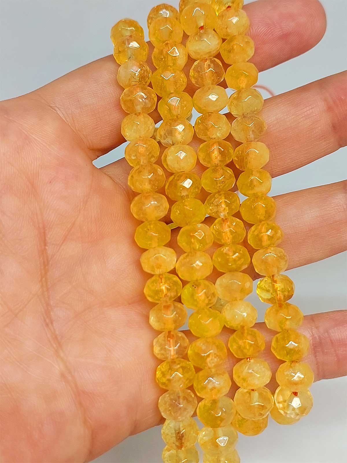 Sitrin Taşı Rondela Faset Kesim 5.5*7.5mm dizi (45838)