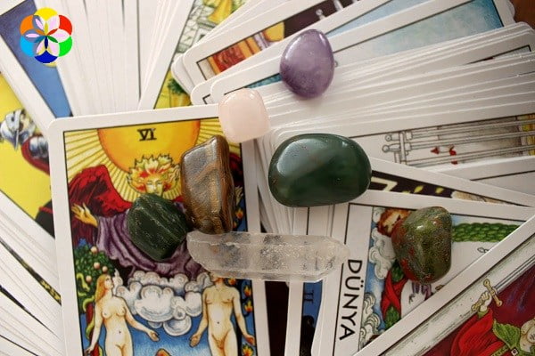 Şifa Taşlı Tarot Seti (Ametist - Aventurin - Kaplangözü - Kristal Kuvars - Pembe Kuvars - Unakit Taşları) 7 Taşlı - Görsel 4