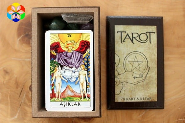 Şifa Taşlı Tarot Seti (Ametist - Aventurin - Kaplangözü - Kristal Kuvars - Pembe Kuvars - Unakit Taşları) 7 Taşlı - Görsel 6