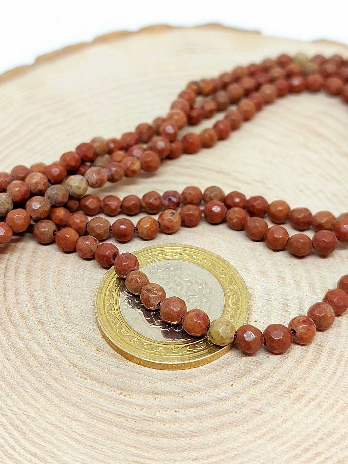 Jasper Taşı Faset Kesim Dizi 4mm (44540) - Görsel 2