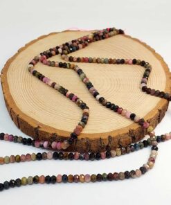 Turmalin Taşı Rondela Faset Kesim Dizi 3.5*4.5mm (45238)