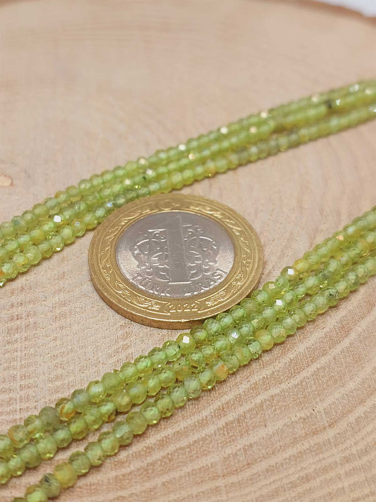 Peridot (Zebercet) Taşı Dizi 2.5mm (45922) - Görsel 3