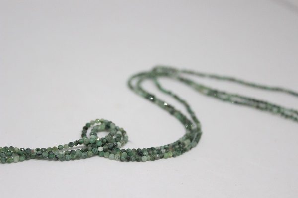 Zümrüt Taşı Faset YARIM Dizi 2mm (17cm uzunluğundadır) - Görsel 2