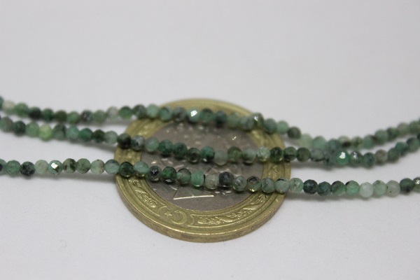 Zümrüt Taşı Faset YARIM Dizi 2mm (17cm uzunluğundadır) - Görsel 4