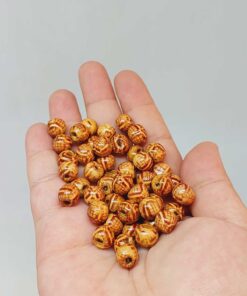Desenli Ahşap Boncuk 8mm/50adet (53288)