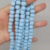 Mavi Pigmentli Seramik Boncuk Dizi 8-9mm/30cm (54248)
