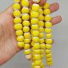 Sarı Renk Sırlı Seramik Boncuk Dizi 10-12mm/23cm (54150)