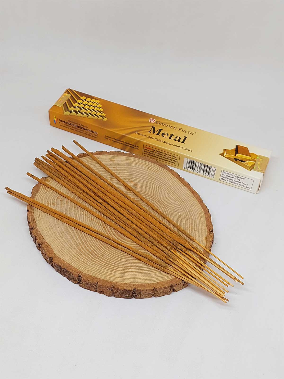 Garden Fresh Doğal Metal/Değerli Madenler Enerjisi Masala Çubuk Tütsü - El Yapımıdır