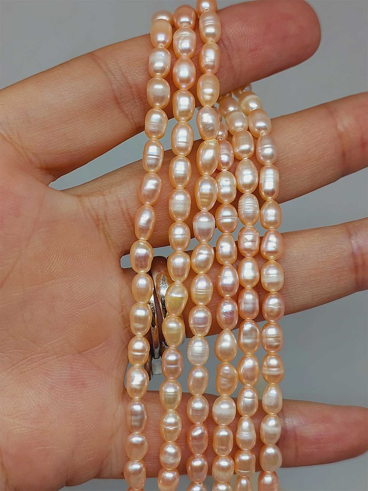 İnci Dizi Pembe Royal Quality 4*5mm (53330) - Görsel 4