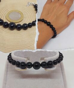 Galaksi Serisi Shungite (Şungit) Taşı Tasarım Bileklik