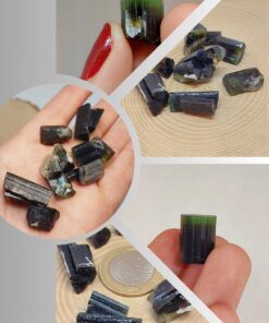 Turmalin Taşı Koyu Yeşil Renk (Verdelit) Kütle Ham Parça 1.50-1.99 gram Aralığı (54696)