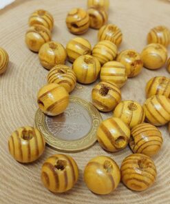 Alternative view of Zeytin Ağacı Ahşap Boncuk 11mm/38adet (54586)