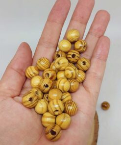 Zeytin Ağacı Ahşap Boncuk 11mm/38adet (54586)