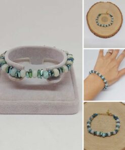 Amazonit Taşı Tasarım Bileklik (55872)