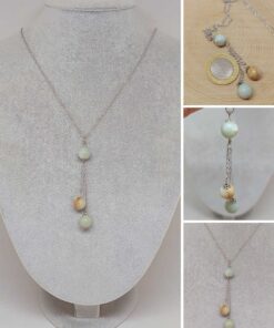 Amazonit Taşı Zincirli Kolye (9442)