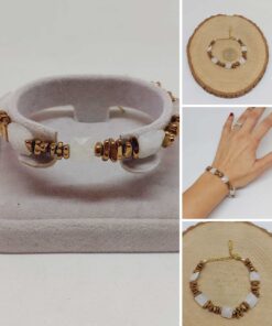 Kristal Kuvars Taşı Tasarım Bileklik (55904)