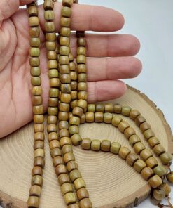 Yeşil Sandal Ağacı Kapsül Kesim Ahşap Dizi 7*8mm (56606)