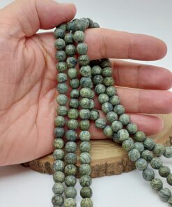 Peridot (Zebercet) Taşı Mat Yosun Yeşili Dizi 8mm (62254)