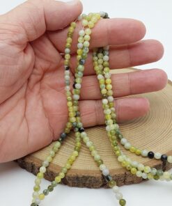 Peridot (Zebercet) Taşı Nane Yeşili Dizi 4-4,5mm Aralığı (62258)