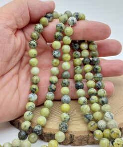 Peridot (Zebercet) Taşı Adaçayı Yeşili Dizi 8mm(62266)