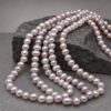 İnci Dizi Gümüş Yansımalı Somon Pembe 9*7 mm – Doğal Doku Royal Seri (63308)