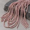 İnci Dizi Gümüş Yansımalı Somon Pembe 4*2,5 mm – Doğal Doku Royal Seri (63316)