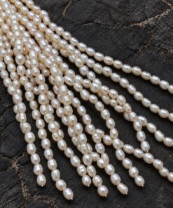 İnci Dizi Beyaz Arpa Kesim 6*4mm – Doğal Doku Royal Seri (63330)